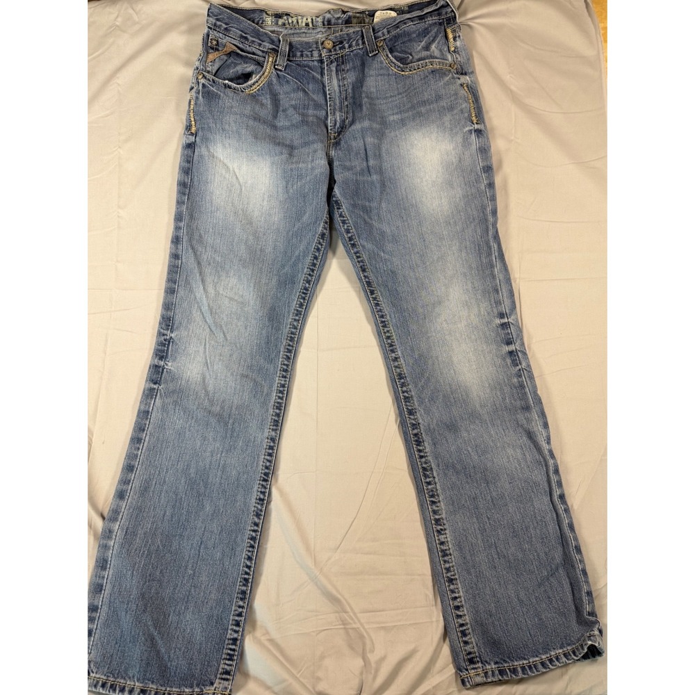 Ariat M5 Straight Leg Jeans Mens 38x36 Medium Wash Blue Denim 10012703